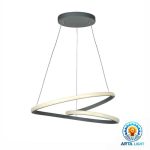 چراغ آویز کد A6318/1H-T طوسی (ریموت‌دار)