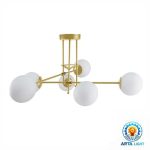 لوستر شش شعله کد A1245/6-G.WT طلایی