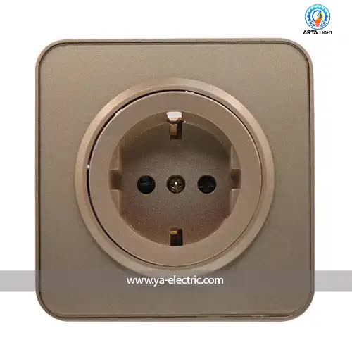 پریز برق ارت سرامیک اسپیناس بژ زه بژ