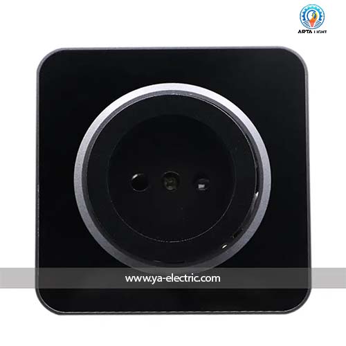 پریز برق ساده اسپیناس زغالی زه مشکی