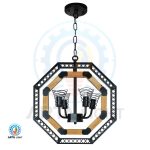لوستر چهار شعله روستیک کد 2228 4BK