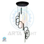چراغ آویز مدرن کد L6407 10BK